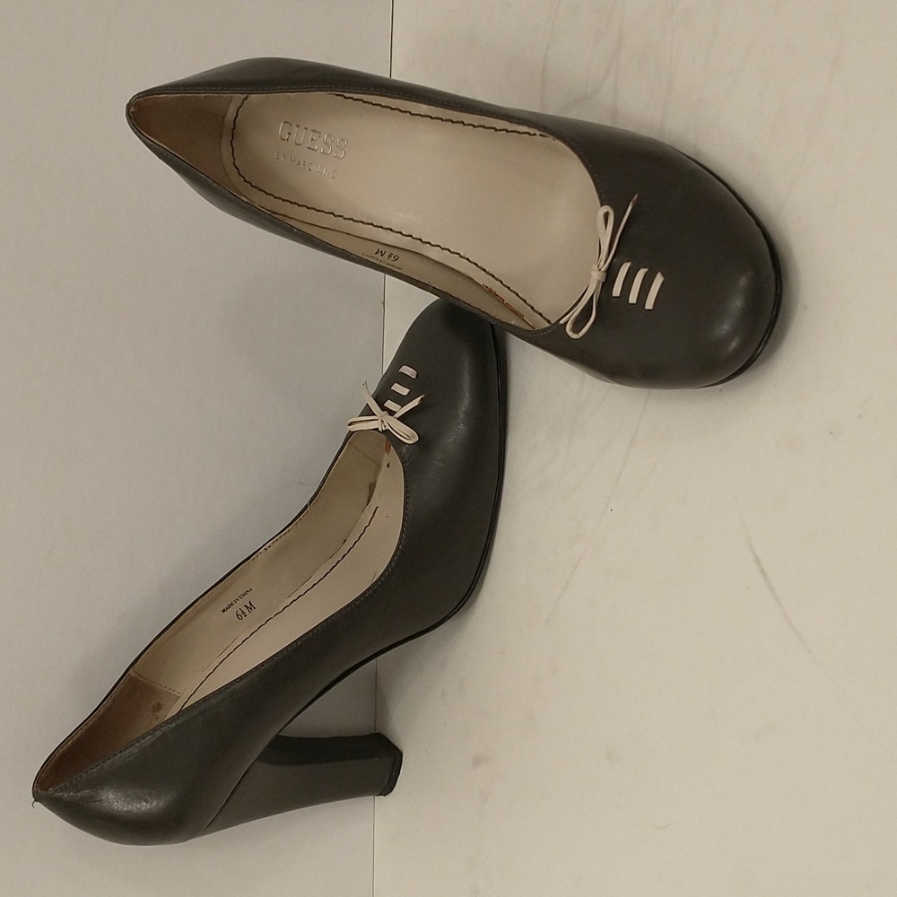 High Heeled Pumps Guess Marciano Olive Green sm bow ties 3.5" Heel Sexy Classic